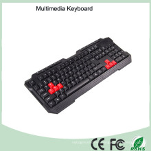 Laser Printing Waterproof Multimedia PC Keyboard (KB-1688-R)